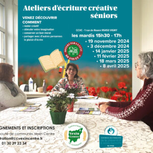 Ateliers écriture seniors Vexin Centre