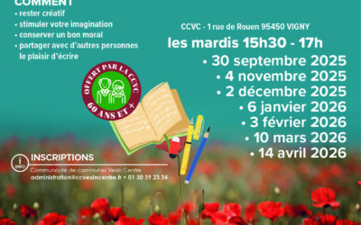 Atelier d’écriture créative pour les séniors | Vigny