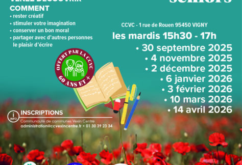 Ateliers d'écriture pour les séniors du Vexin