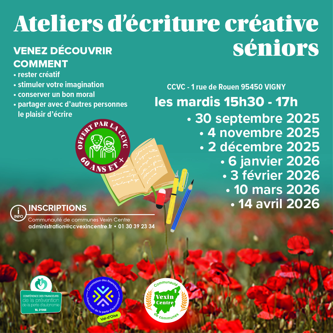 Ateliers d'écriture pour les séniors du Vexin