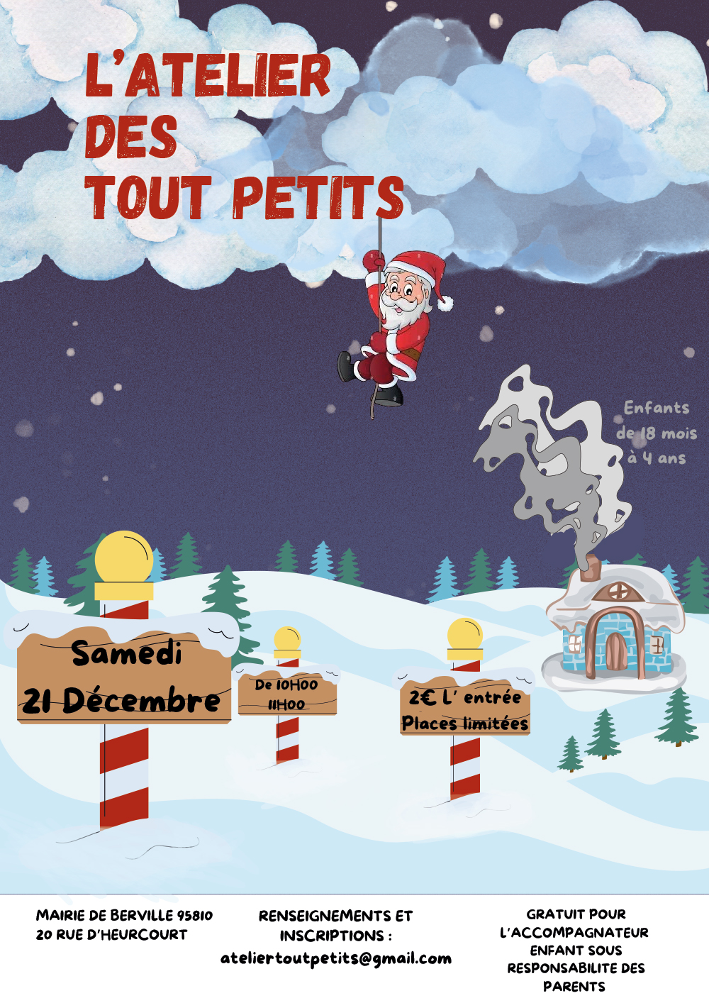 Atelier des tout petits Berville Noël 2024