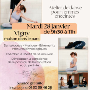 Atelier de danse prénatale Vexin Centre janvier 2025