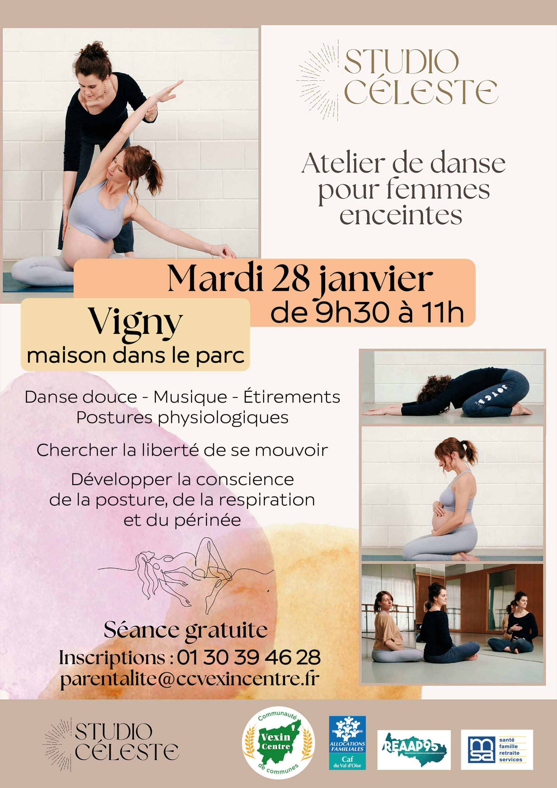 Atelier de danse prénatale Vexin Centre janvier 2025