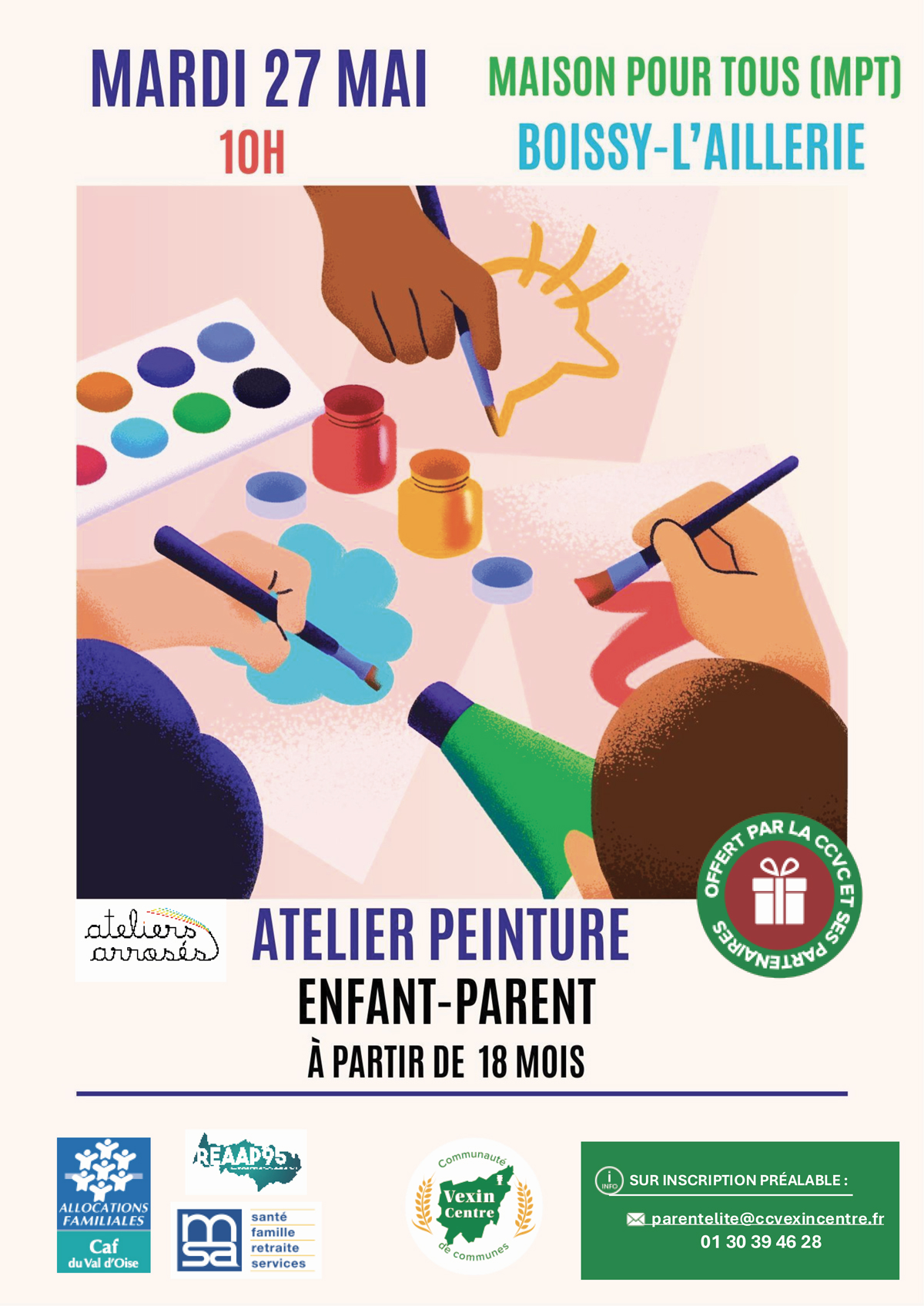 Atelier peinture 27 mai 2025 Boissy l'Aillerie