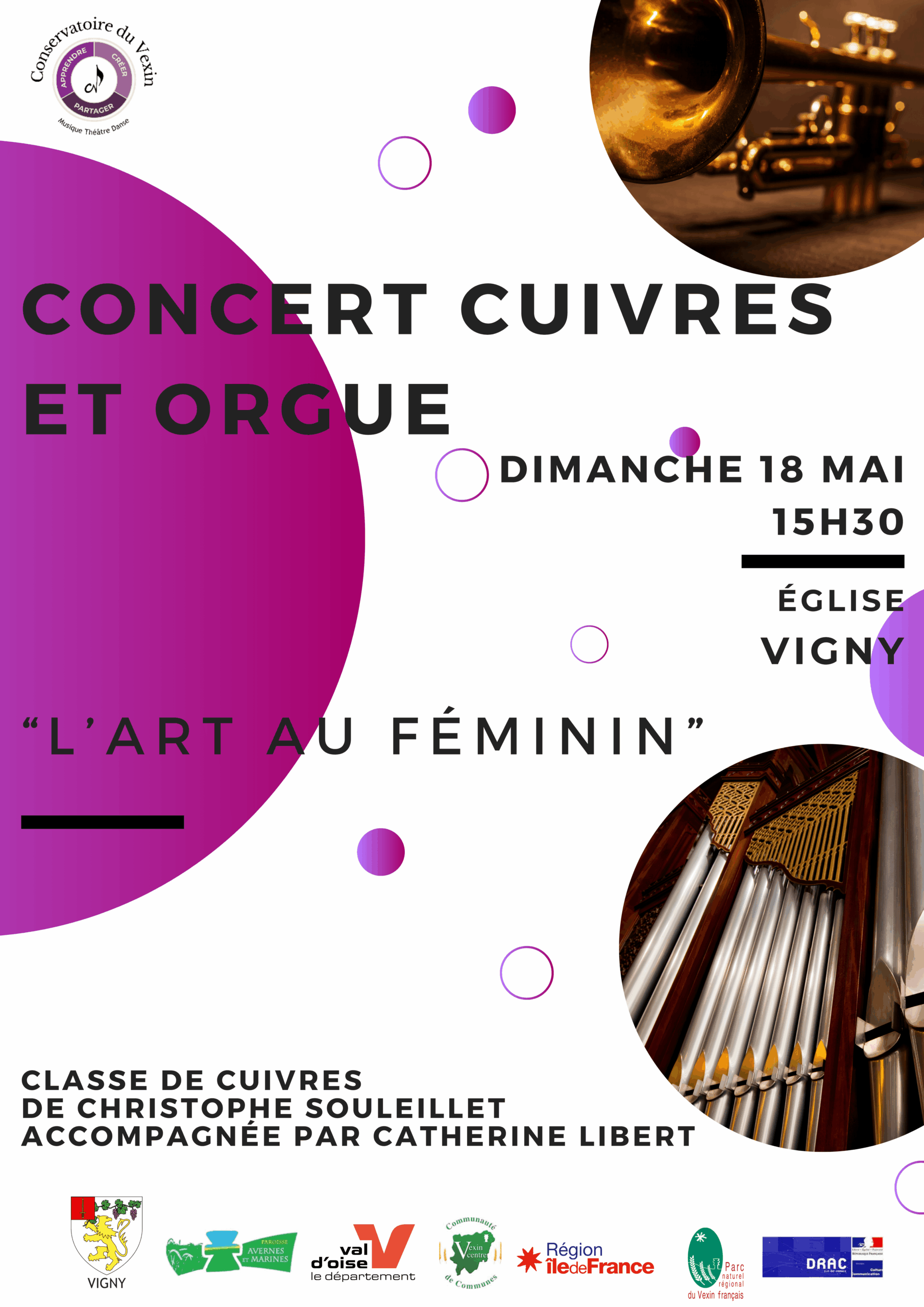 Cuivres et orgues Vigny 18 mai 2025