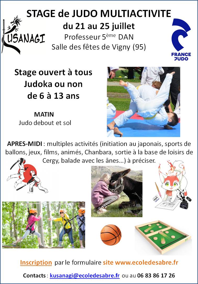 STAGE JUDO Vexin Centre juillet 2025