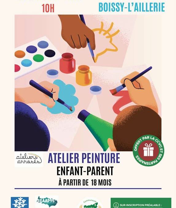 Atelier peinture Parents/enfants à Boissy l’Aillerie