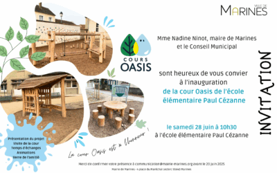 Inauguration cour oasis école de Marines