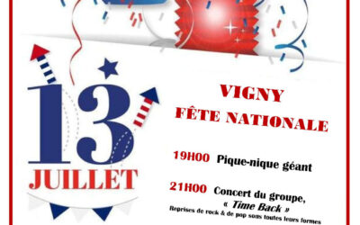VIGNY – FÊTE NATIONALE le 13 JUILLET 2025