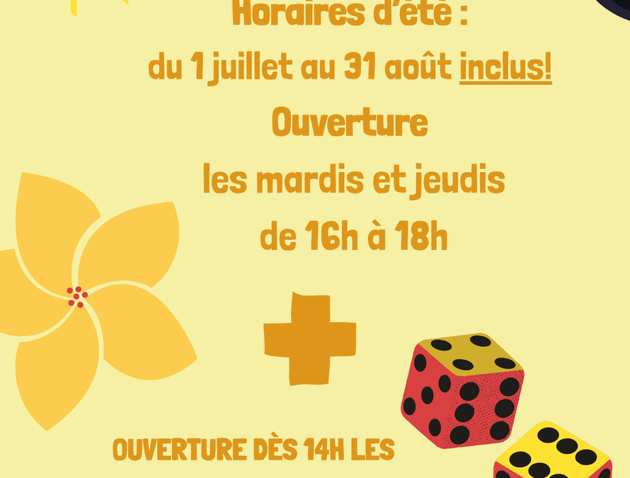 Horaires d’été à la médiathèque