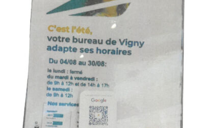 Horaire d’été pour La Poste