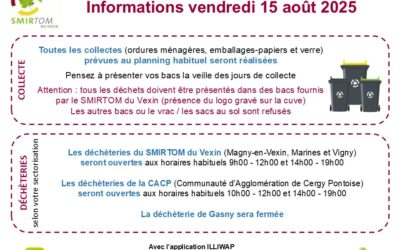 Collectes SMIRTOM 15 août