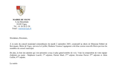 conseil municipal extraordinaire du 2 septembre 2025