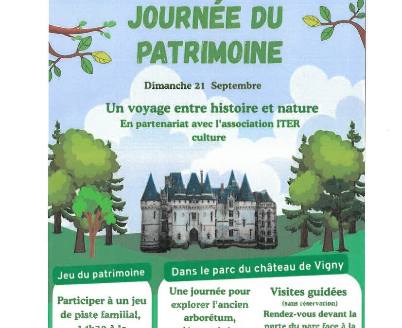 JOURNEE DU PATRIMOINE – Dimanche 21 Septembre 2025
