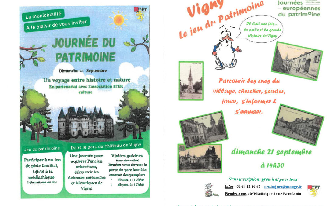 journée du patrimoine à Vigny – 21/09/2025