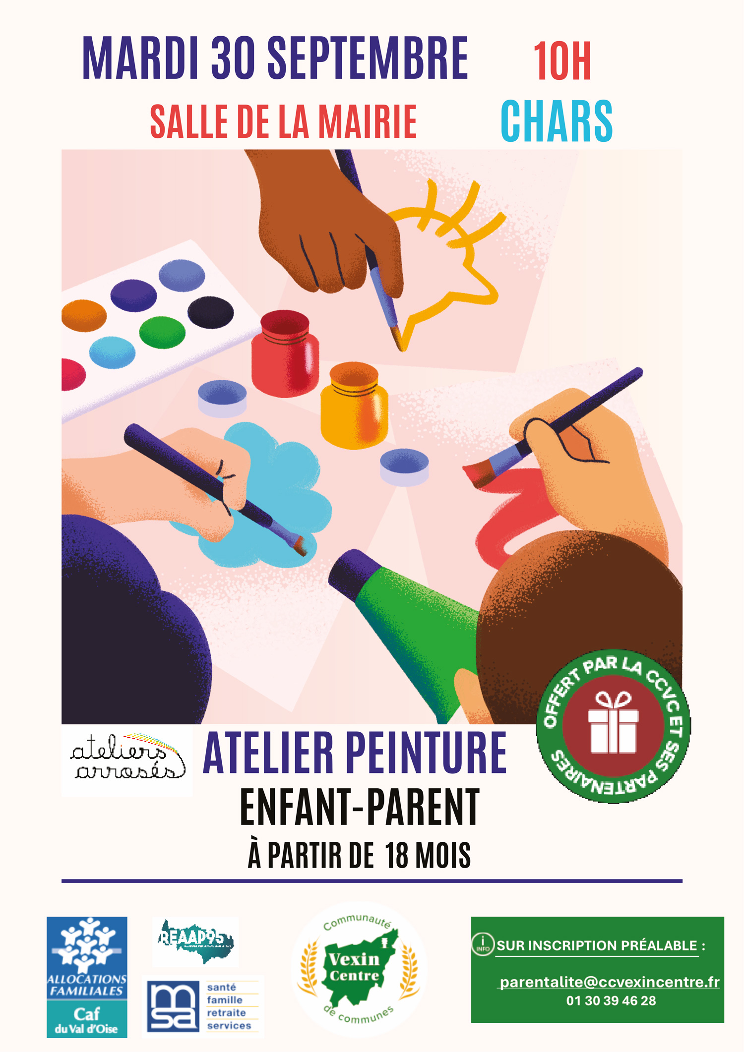 Atelier peinture enfant-parent Chars