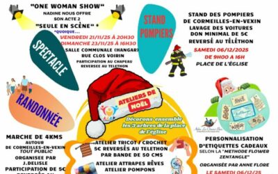 Programme TELETHON 2025 à Cormeilles-en-Vexin