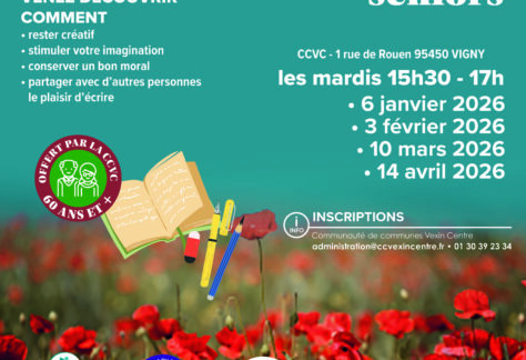 Atelier d'écriture créative pour les seniors Vexin Centre