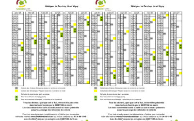 SMIRTOM – Calendrier collecte 2026