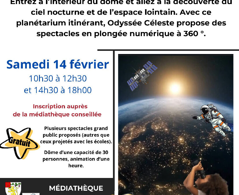PLANETARIUM – Sous le soleil étoilé  SAMEDI 14 FÉVRIER
