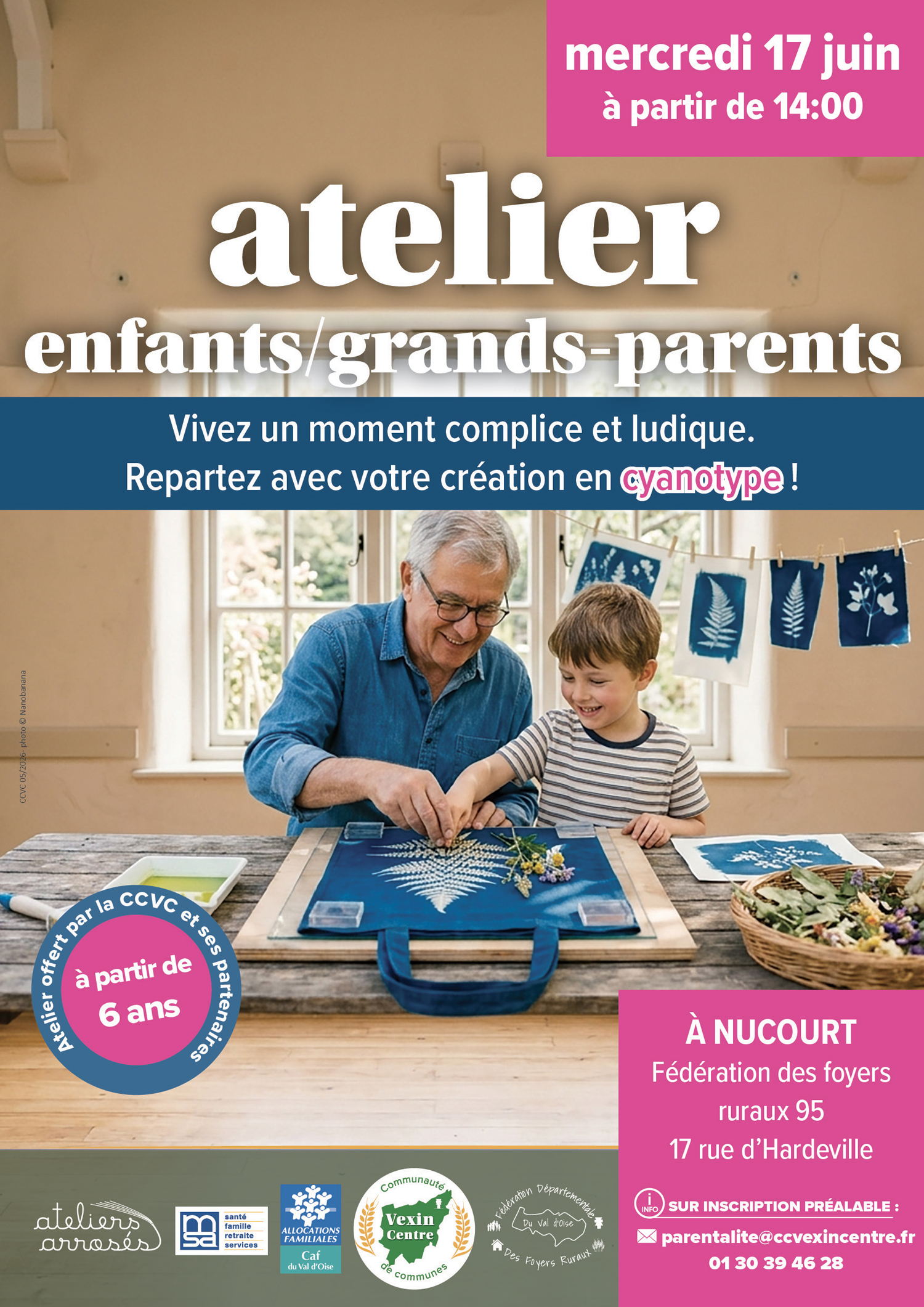 Atelier cyanotype Vexin Centre