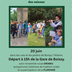 Balade chantée Boissy l'Aillerie Oriamu et La Flanfare