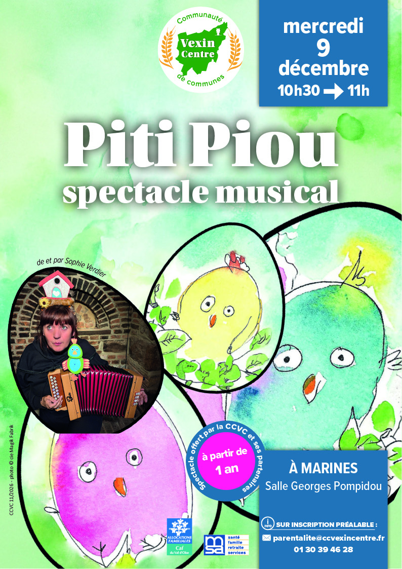 Spectacle musical Piti Piou à Marines Vexin